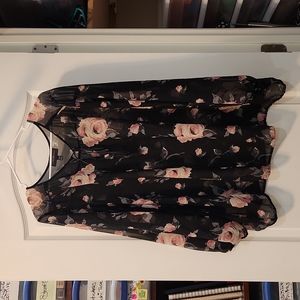 Lane Bryant shear peasant top with shear tank 26/28